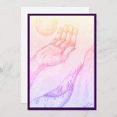 Hand en Sperre? - Platte paarse Kaart (Voorkant / Achterkant)