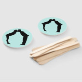 HAND FAN BRUILOFT GUNST KISS HANDWAAIER (Niet-gemonteerd)