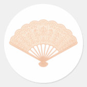 Hand fan ronde sticker (Voorkant)