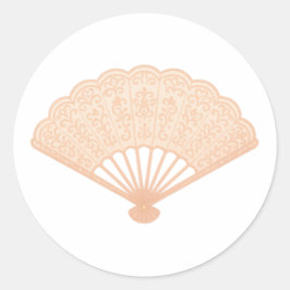 Hand fan ronde sticker