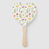 Hand Fan with Delicate Flowers - EleganT Handwaaier (Achterkant)