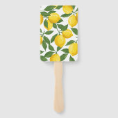 Hand Fan with Lemon Print - Fresh & Vibrant Desig Handwaaier (Achterkant)