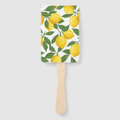 Hand Fan with Lemon Print - Fresh & Vibrant Desig Handwaaier (Voorkant)