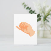 Hand Finger Briefkaart (Staand voorkant)