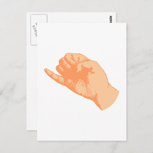 Hand Finger Briefkaart (Voorkant / Achterkant)