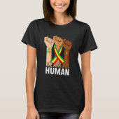 Hand Fist We Are All Human African Pride Black His T-shirt (Voorkant)