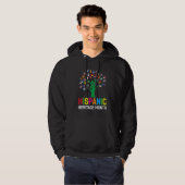Hand Flag Tree Root Latino National Hispanic Herit Hoodie (Voorkant volledig)