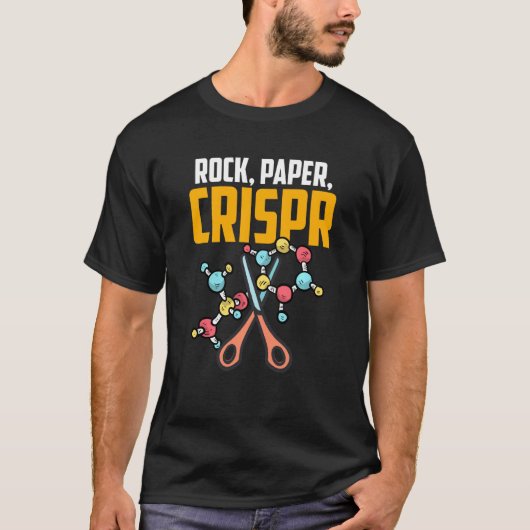 Hand Game Rock Paper Scissors Crispr Gene Editing T-shirt (Voorkant)