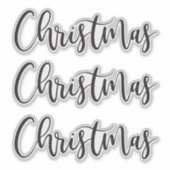 Hand gebeletterde etiketten van de Kerstmisdecorat Sticker (Voorkant)