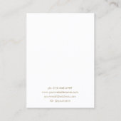 Hand gebeletterde Script Sieraden Oorbel Display Visitekaartje (Achterkant)