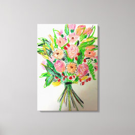 Hand gebonden boeket canvas afdruk