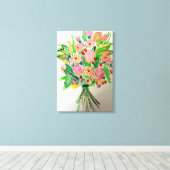 Hand gebonden boeket canvas afdruk (Insitu (Houten vloer))