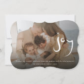 Hand Geborsteld Kerstster Foto met Calligrafie Feestdagenkaart (Voorkant)