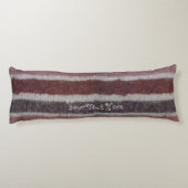 Hand gebreid bruin en biege gestreept leuk  lichaamskussen (Achterkant)