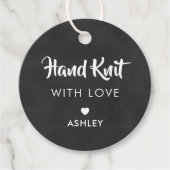 Hand gebreid met liefde, handgemaakte cadeau Label (Voorkant)