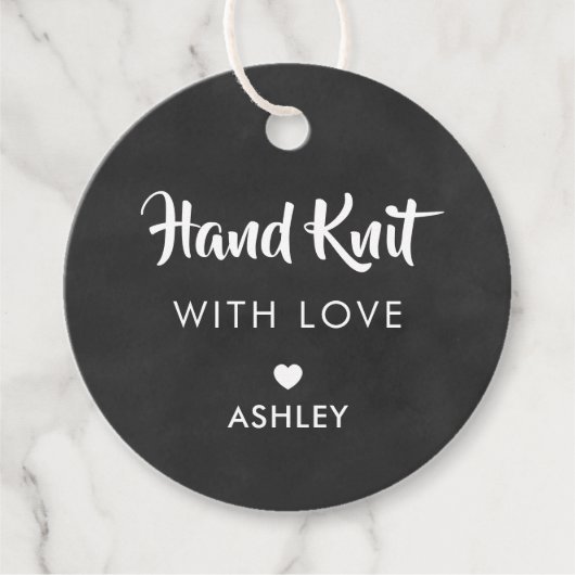 Hand gebreid met liefde, handgemaakte cadeau Label (Voorkant)