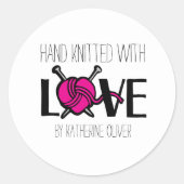 Hand gebreide breiers cadeau stickers (Voorkant)