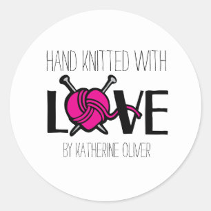 Hand gebreide breiers cadeau stickers