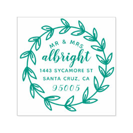 Hand gefrankeerd Mr. & Mrs bruiloft retouradres Zelfinktende Stempel