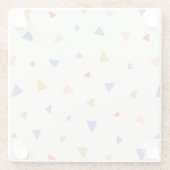 Hand gegooid driehoekspatroon glazen onderzetter (Achterkant)