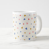 Hand gegooid driehoekspatroon grote koffiekop (Voorkant rechts)