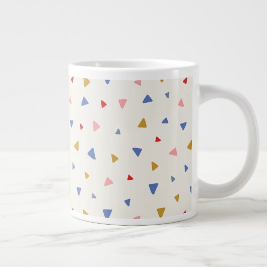 Hand gegooid driehoekspatroon grote koffiekop (Rechts)