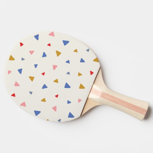 Hand gegooid driehoekspatroon tafeltennisbatje (Zijkant)