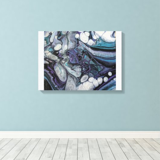 Hand gegoten Acryl Design 12 x 12 Print Canvas (Insitu (Houten vloer))