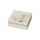 Hand geïllustreerd Kerstmis vos Rubber Stamp Rubberstempel (Stempel)