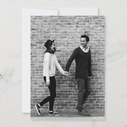 Hand Geïllustreerd Wildflower Bruiloft Save the Da Kaart (Achterkant)