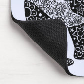 Hand Geïllustreerde Artsy Floral Panda Beer Muismat (Hoek)