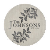 Hand-geïllustreerde bloemenelegantie Beige Snijplank (Voorkant)