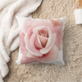 Hand geïllustreerde Blush Pink Rose Kussen (Deken)