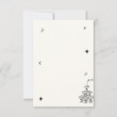 Hand-geïllustreerde Champagne Tower Retro Foto Bedankkaart (Voorkant)