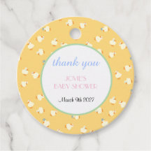 Hand geïllustreerde eenden kindergeel baby shower