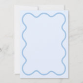 Hand Geïllustreerde Kust Cowgirl Blauwe Bacheloret Kaart (Achterkant)