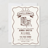 Hand Geïllustreerde Laarzen & Bubble Schattige Vri Kaart (Voorkant)