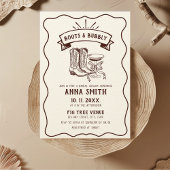 Hand Geïllustreerde Laarzen & Bubble Schattige Vri Kaart