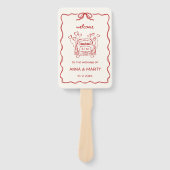 Hand-geïllustreerde Retro Tekening Red Wedding Pro Handwaaier (Voorkant)