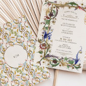 Hand geïllustreerde Royal Medieval Wedding Invitat Kaart