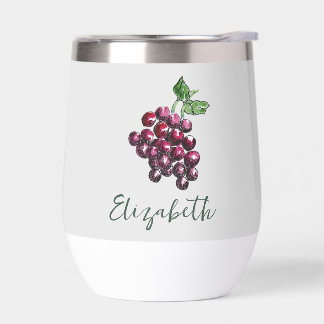  Hand-Geïllustreerde Wijngaard Thema Zilver Rood
