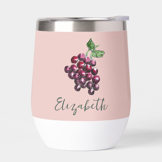  Hand-Geïllustreerde Wijngaard Theme Blush Pink (Links)