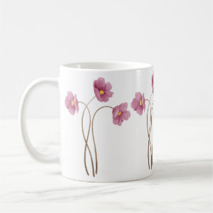 Hand Geïllustreerde Wild Flower Print Mok