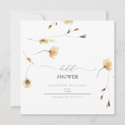 Hand gekleurd Geel Vrijgezellenfeest Square in Kaart (Voorkant)