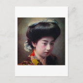  hand gekleurd Japans Geisha Oud Japan Briefkaart (Voorkant)