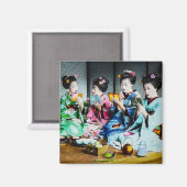 Hand gekleurde  Geisha verzamelen Magneet (Voorkant / Achterkant)