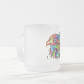 Hand-gekleurde vogel Mok - kalmerende Natuur-geïns (Voorkant links)