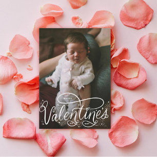 Hand Geletterd Happy Valentijnsdag Foto Vakantie Feestdagenkaart
