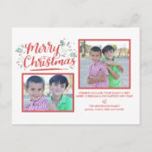 Hand geletterd kerstwinter gebladerte Briefkaart (Voorkant)