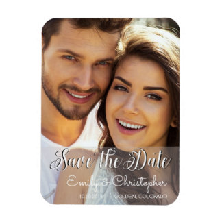 Hand Geletterd Script Wedding Save the Date Magnet Magneet